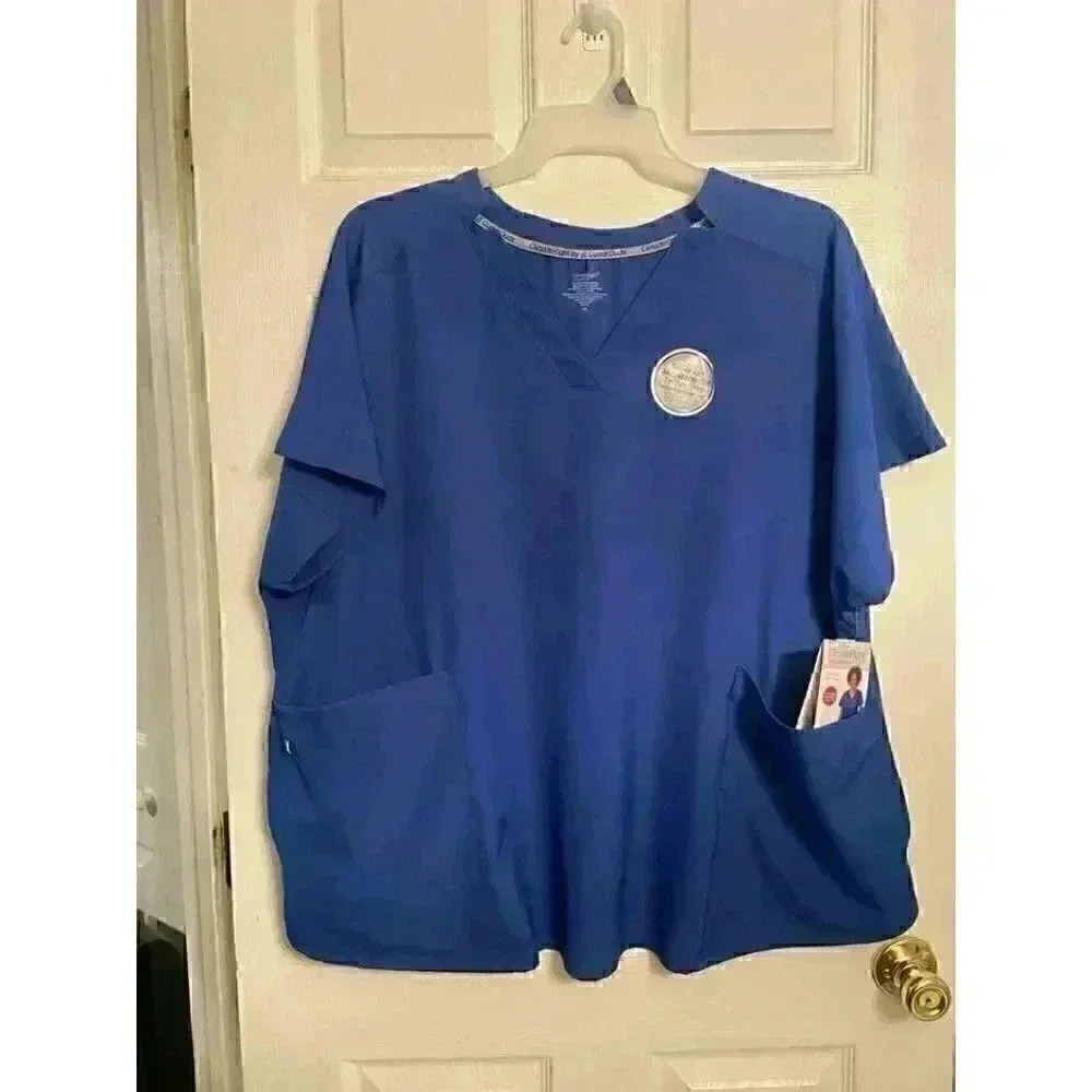 Women's 3X 6 Pocket Scrub Top NEW